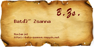 Bató Zsanna névjegykártya
